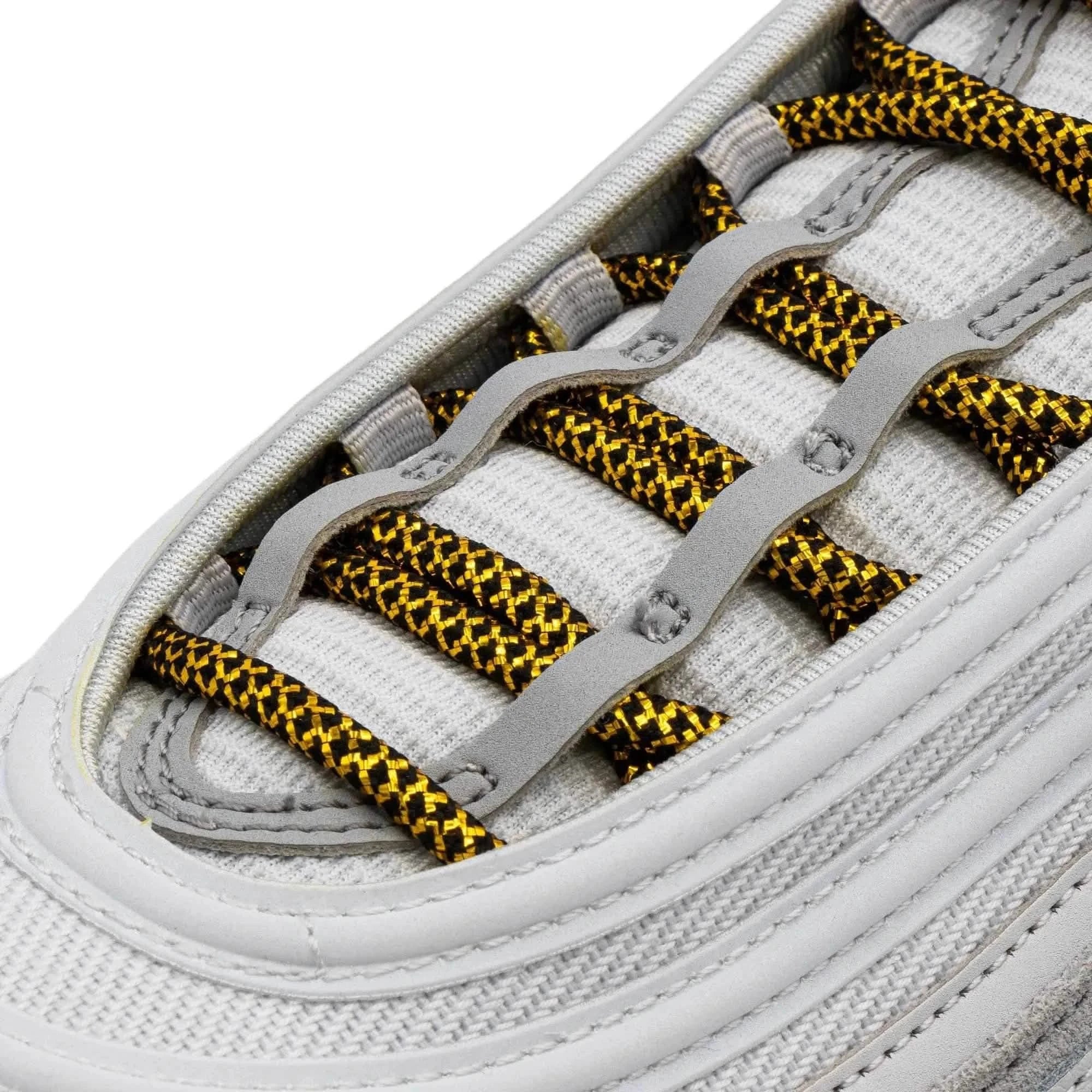 Black/Metallic Gold Rope Laces