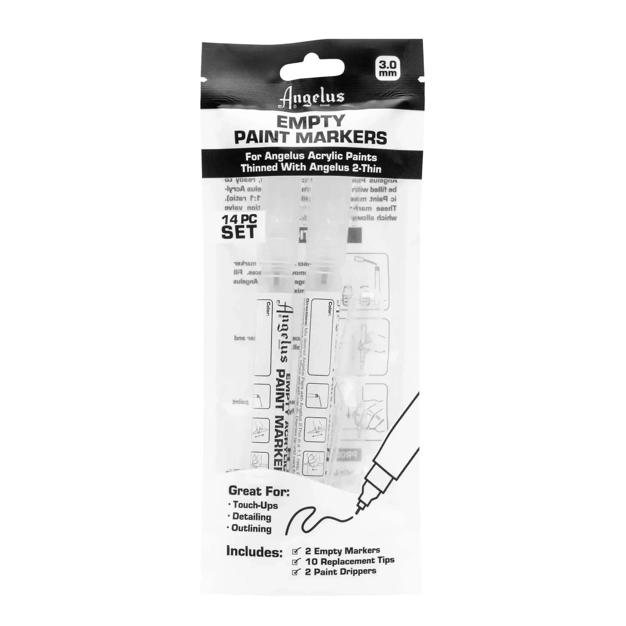 Angelus Empty Paint Marker Set
