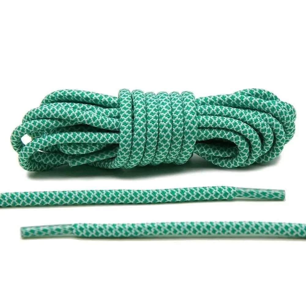 Green/White Rope Laces