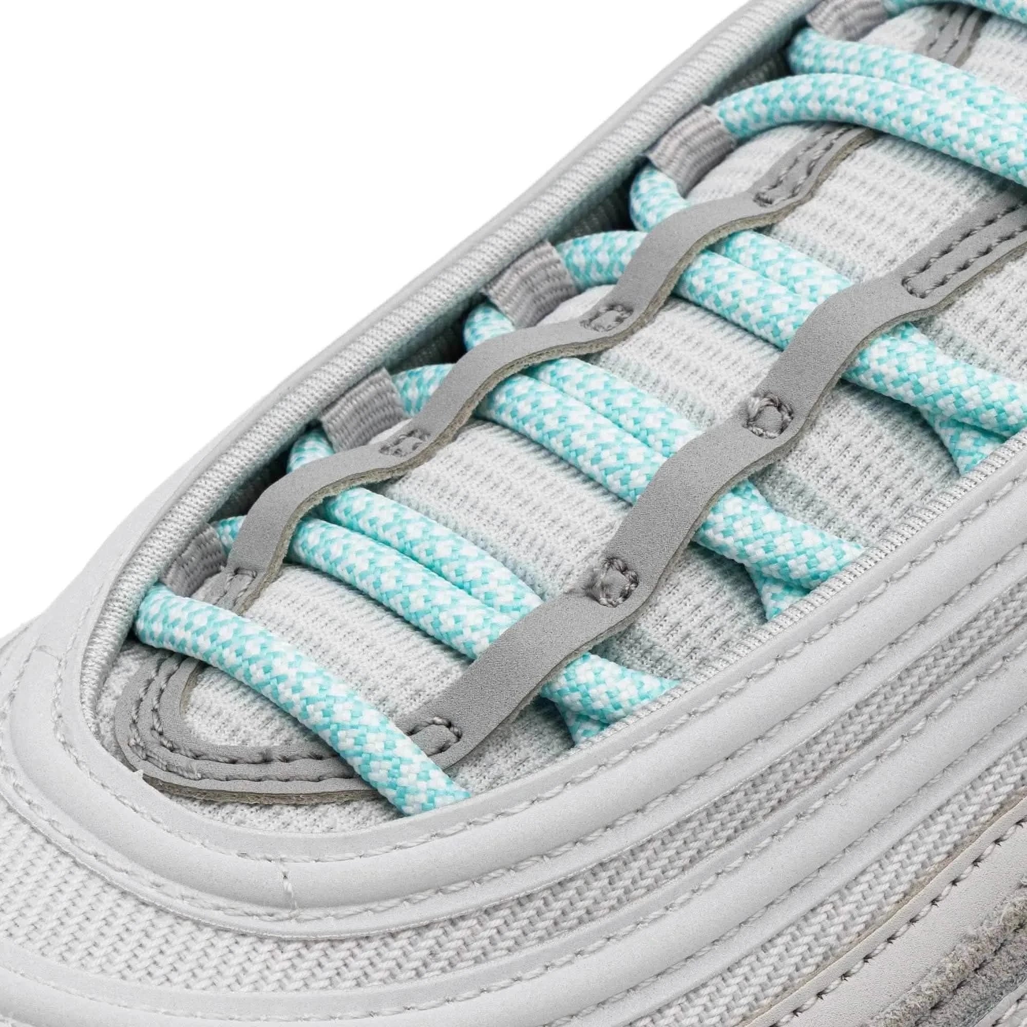 Mint Green/White Rope Laces