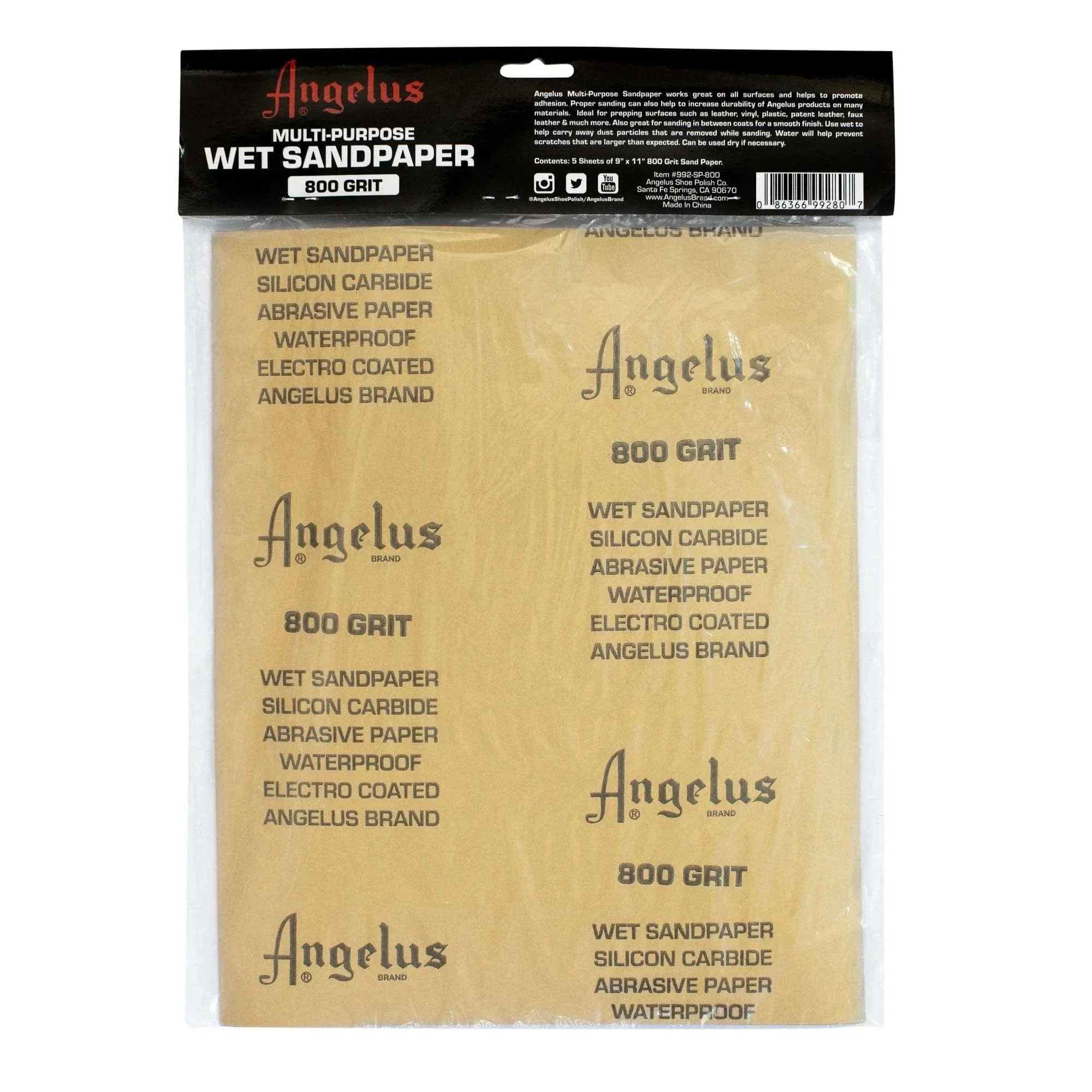 Angelus 9"x11"Multi-Purpose Wet Sandpaper