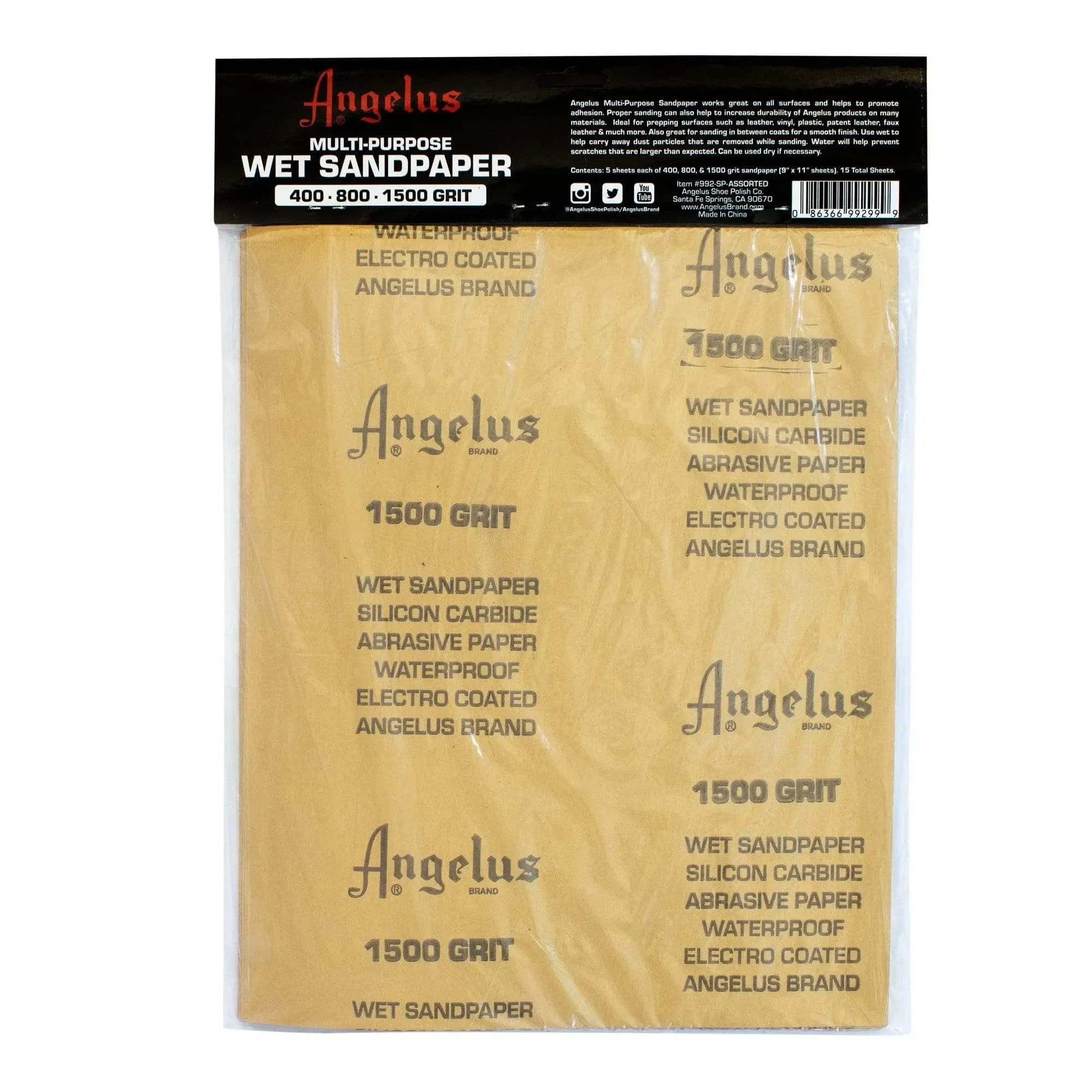 Angelus 9"x11"Multi-Purpose Wet Sandpaper