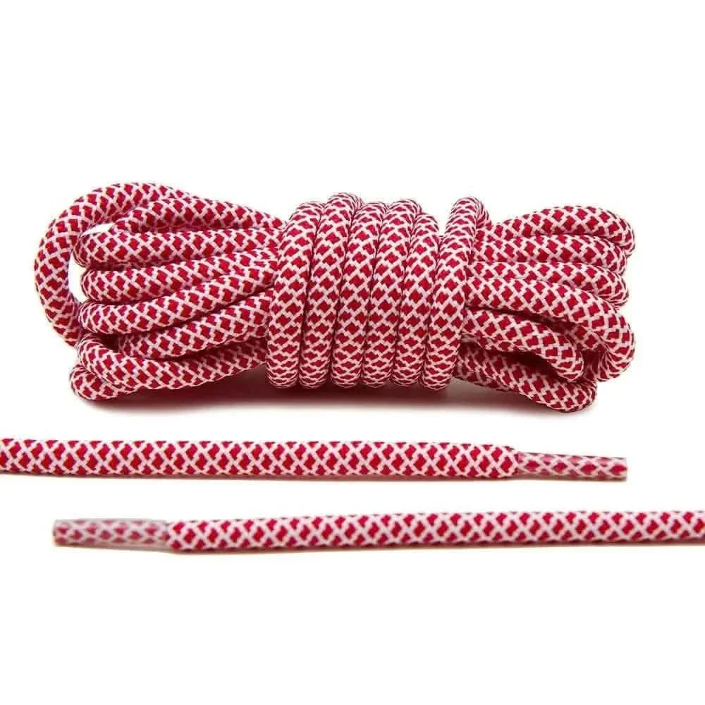 Canvas Laced Rope Red/White Rope Laces - Angelus