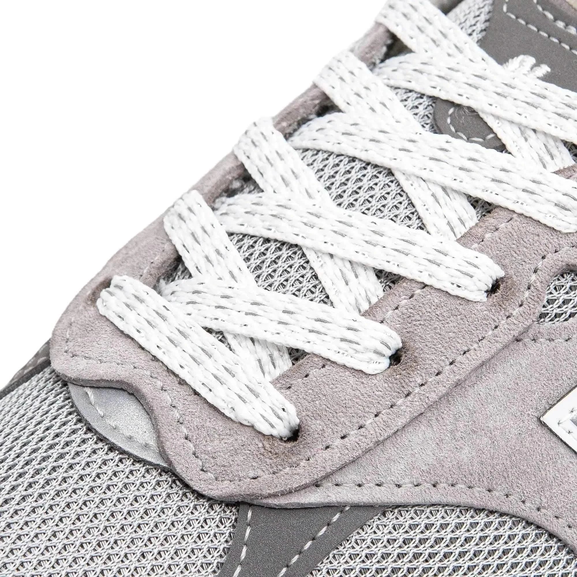 White Reflective Flat Laces