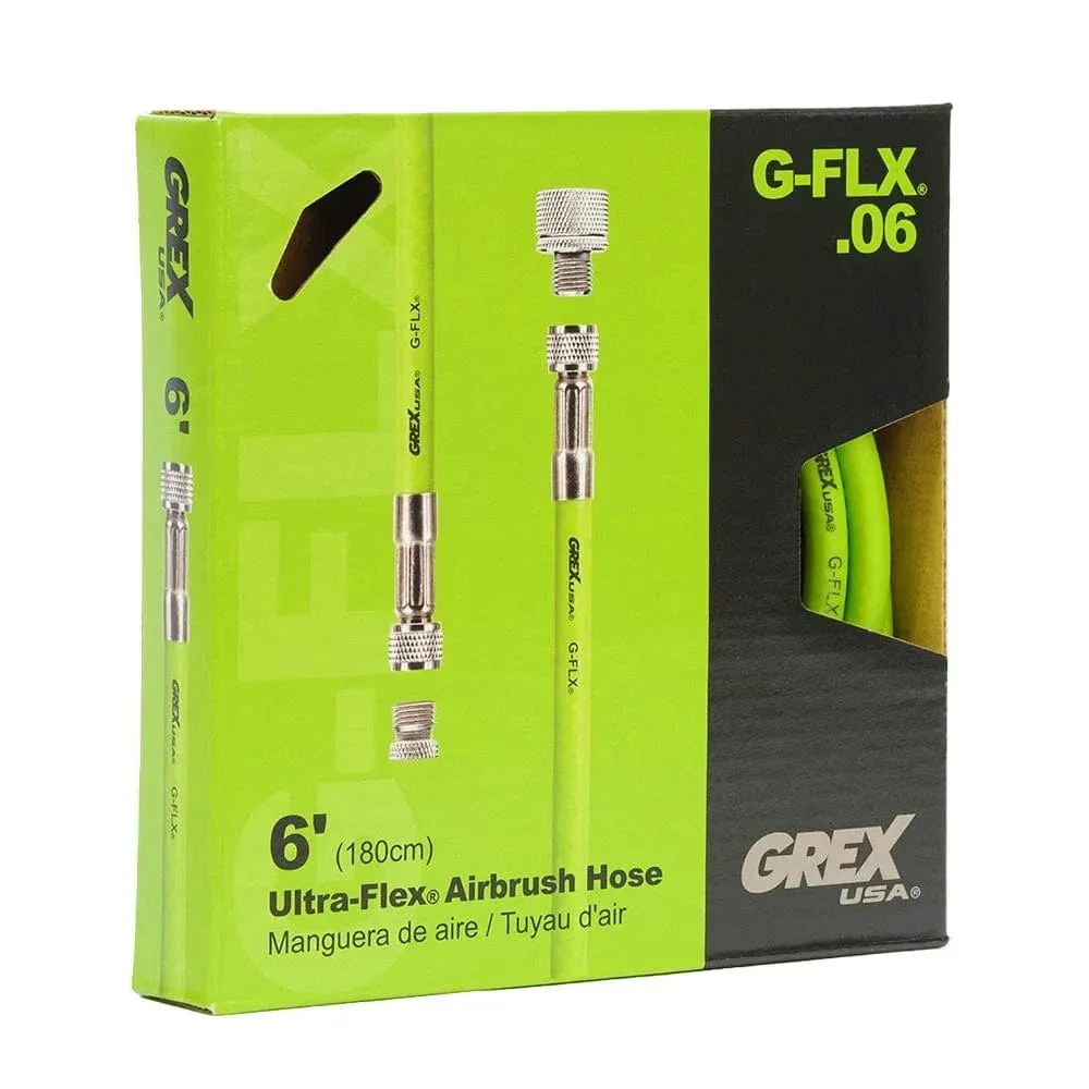 Grex 6' ULTRA-FLEX Airbrush Hose w/ Universal Fittings