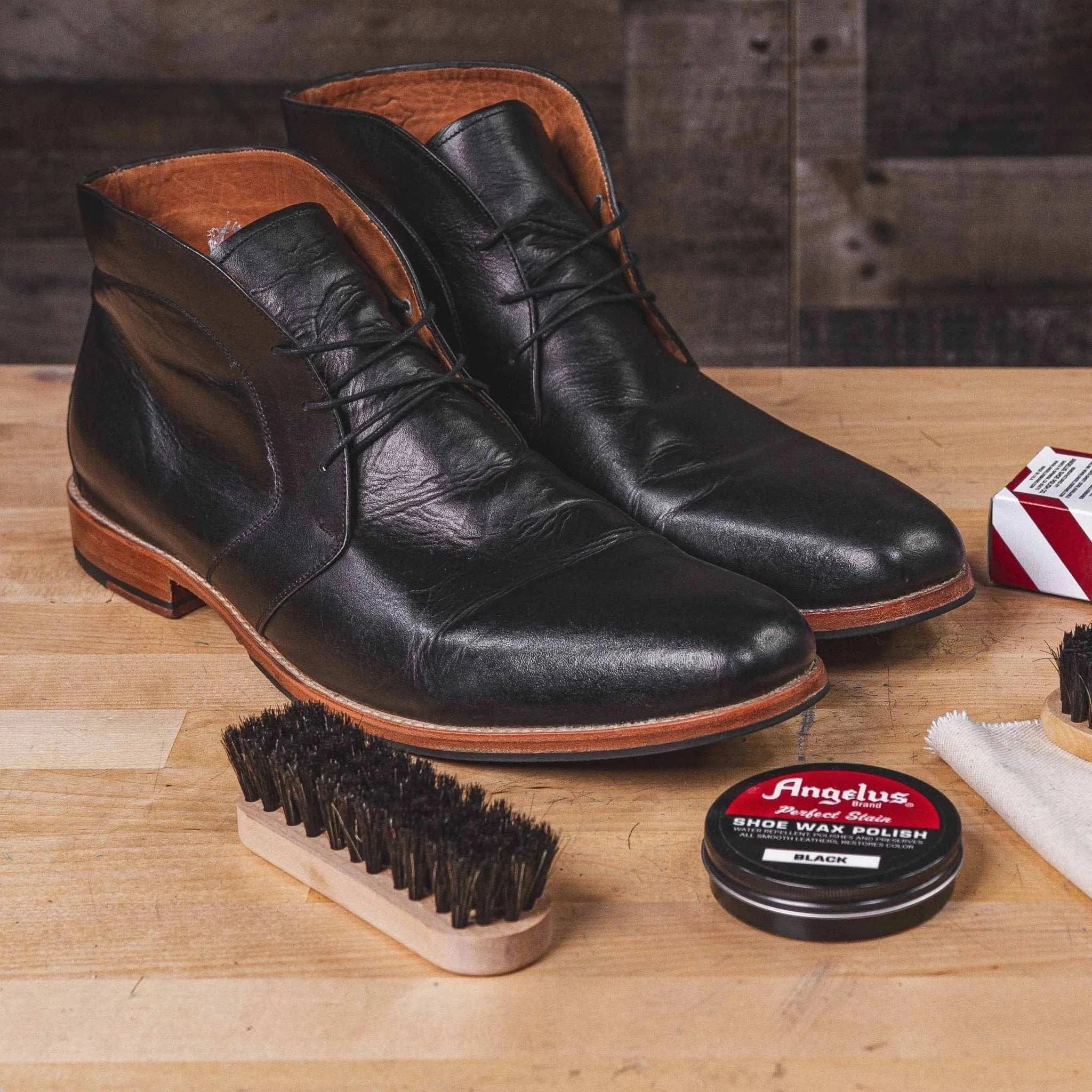 Premium Shoe Shine Brush - 100% Real Horsehair
