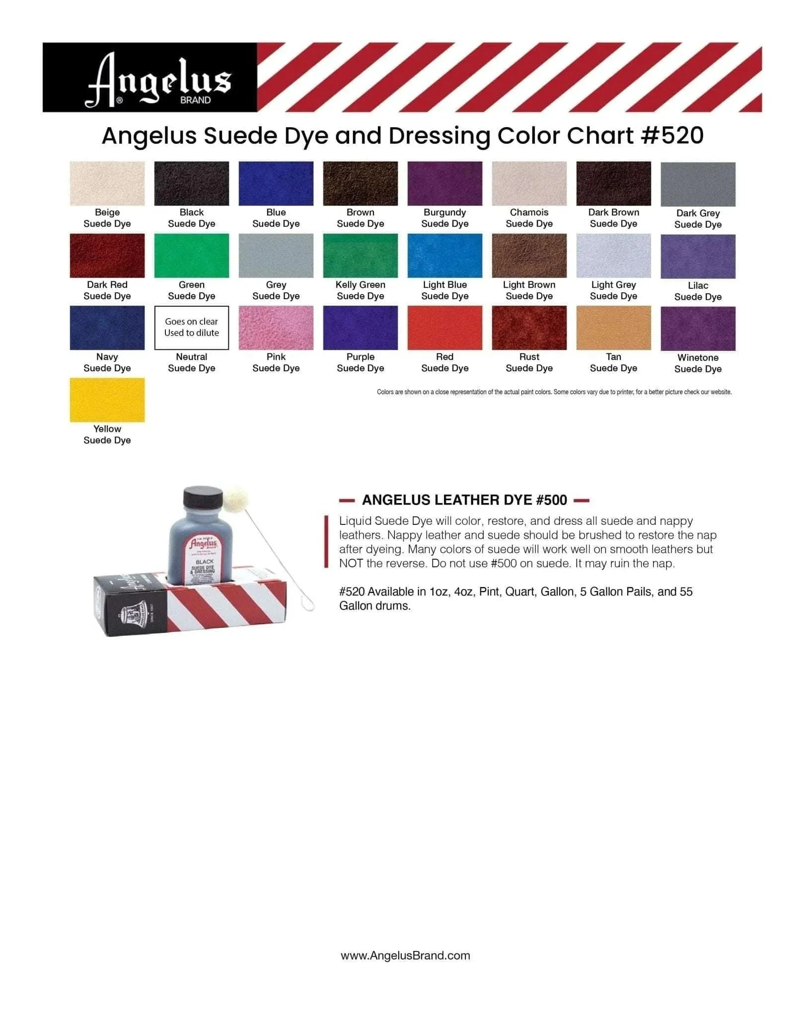 12 Color Suede Dye Assortment Kit