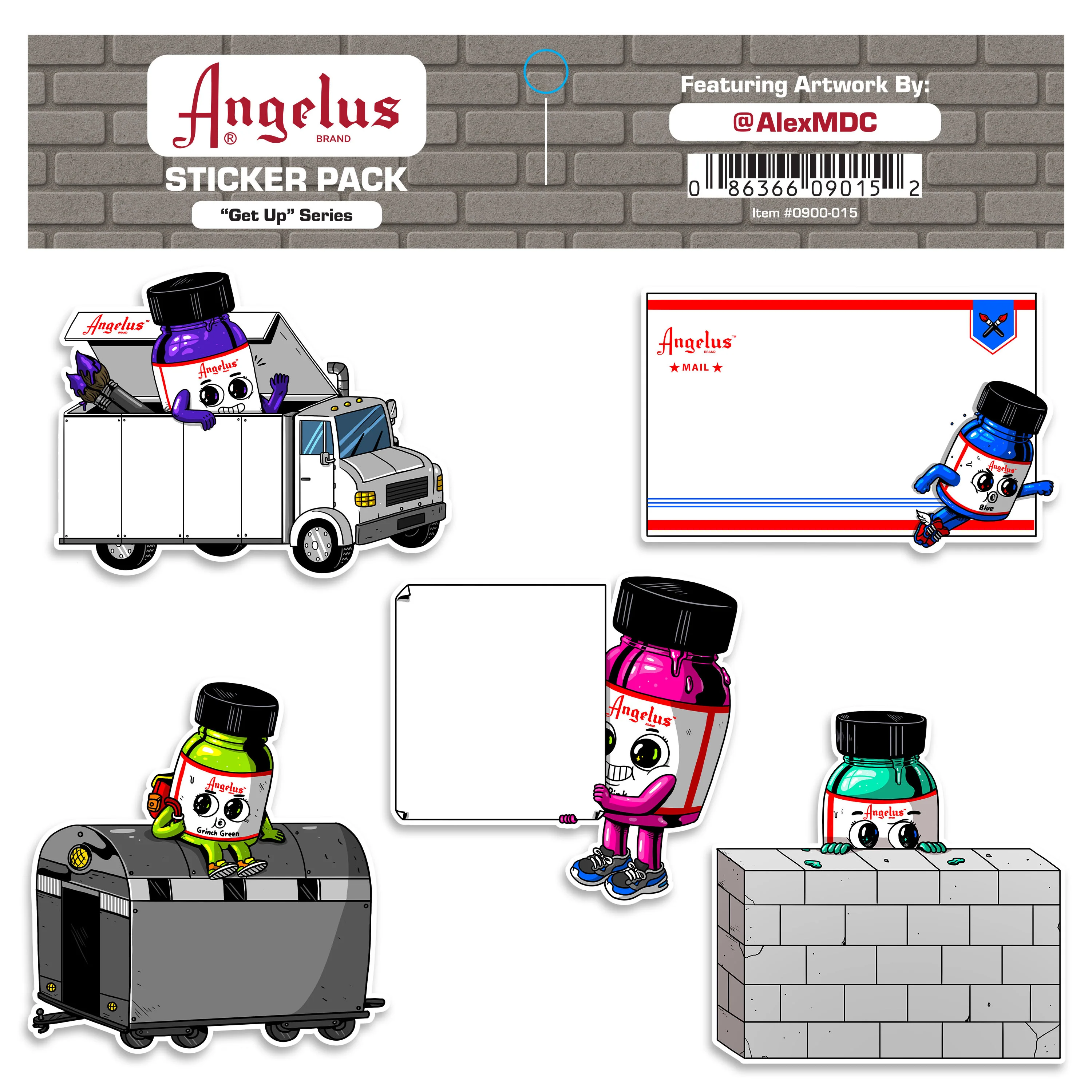 Angelus "Get Up" Series XL Sticker Pack by AlexMDC